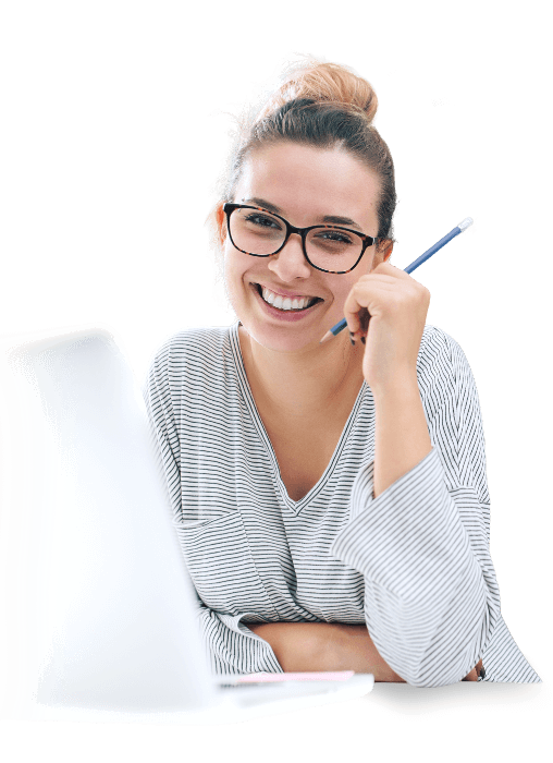 Girl with review