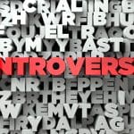 The word "CONTROVERSIAL" in bold red 3D letters stands out against a background of random gray letters piled together.